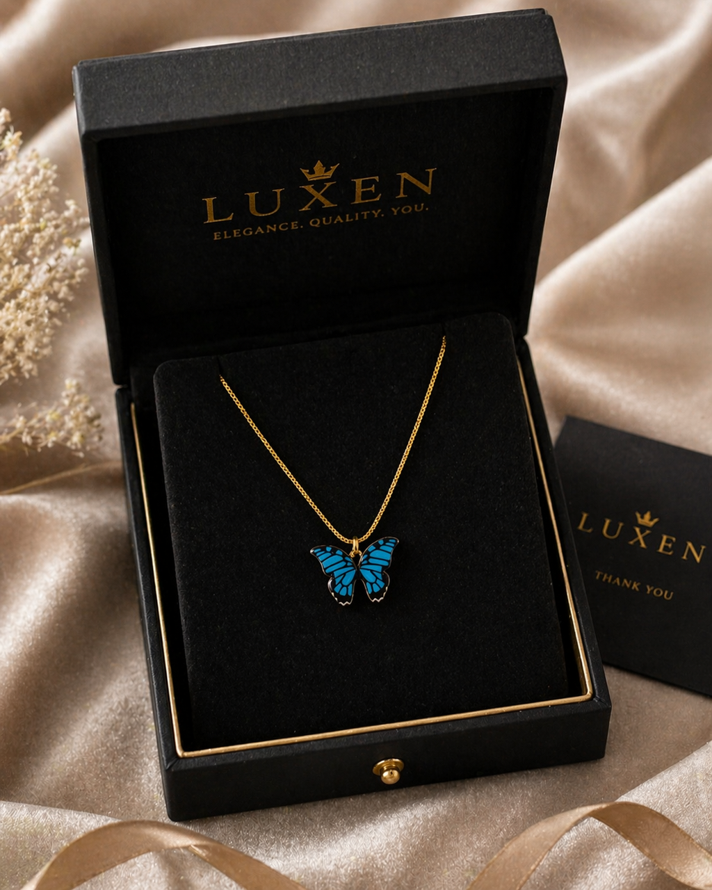 Premium Butterfly Necklace for Women – Elegant Lightweight Pendant Jewelry 💖