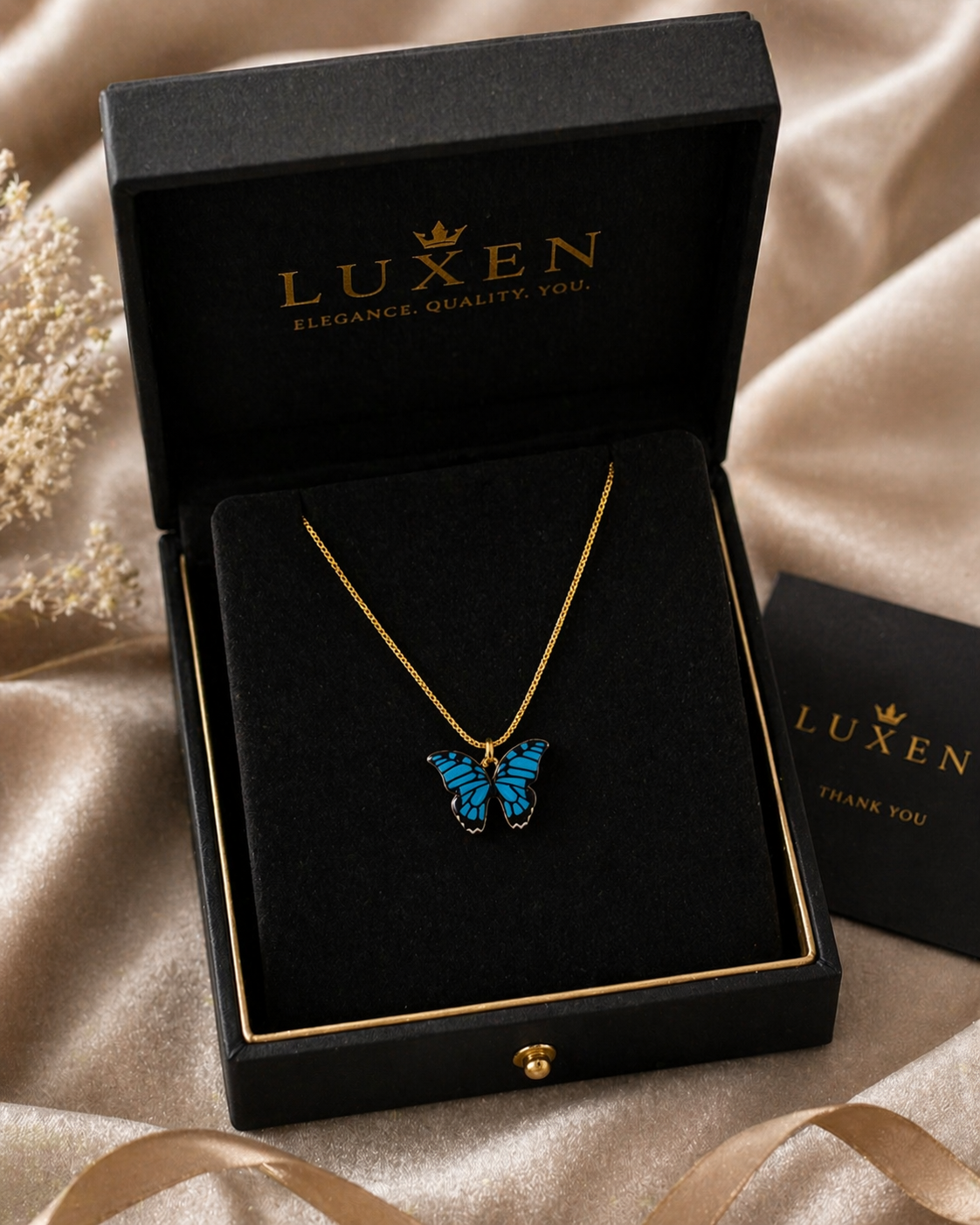 Premium Butterfly Necklace for Women – Elegant Lightweight Pendant Jewelry 💖