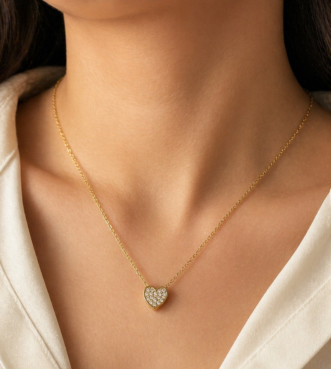Good Looking Heart Pendant Necklace – Premium Gold Finish | Elegant Gift for Her