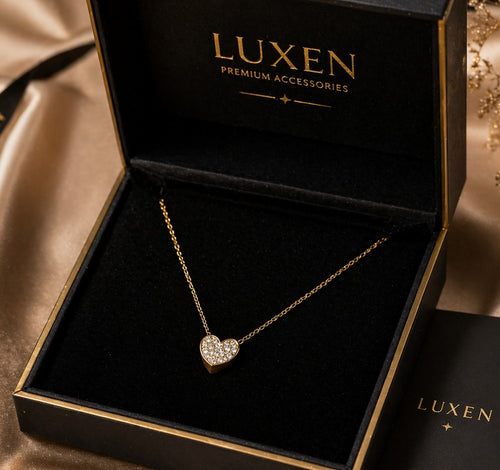 Good Looking Heart Pendant Necklace – Premium Gold Finish | Elegant Gift for Her