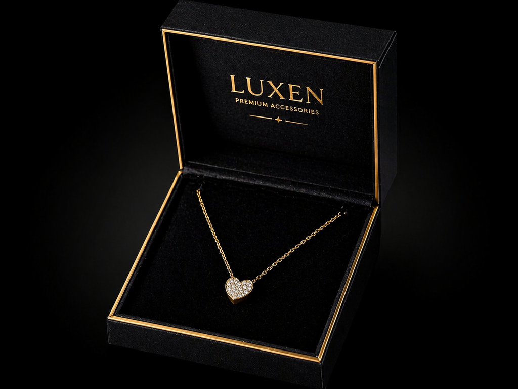 Good Looking Heart Pendant Necklace – Premium Gold Finish | Elegant Gift for Her