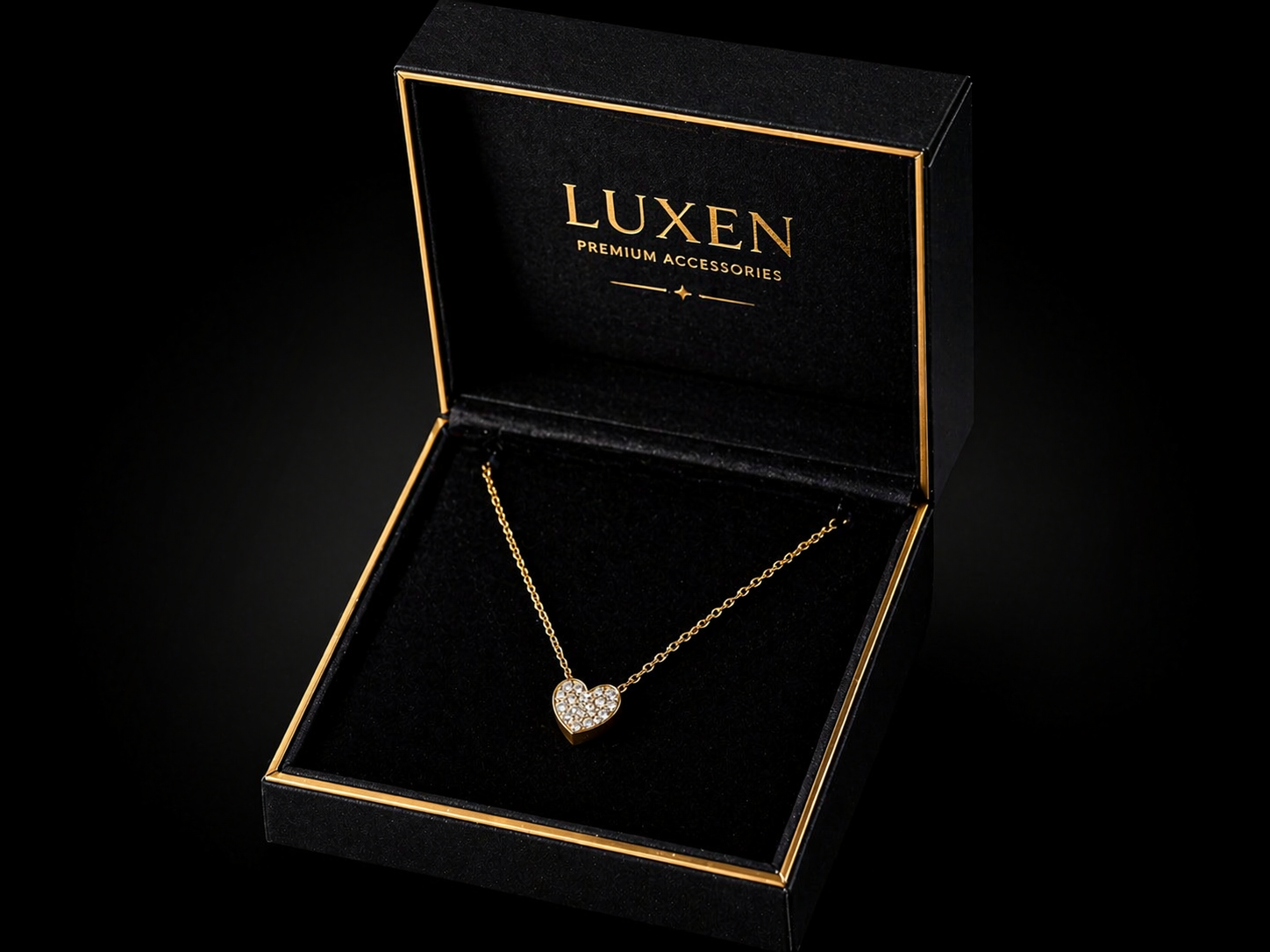 Good Looking Heart Pendant Necklace – Premium Gold Finish | Elegant Gift for Her
